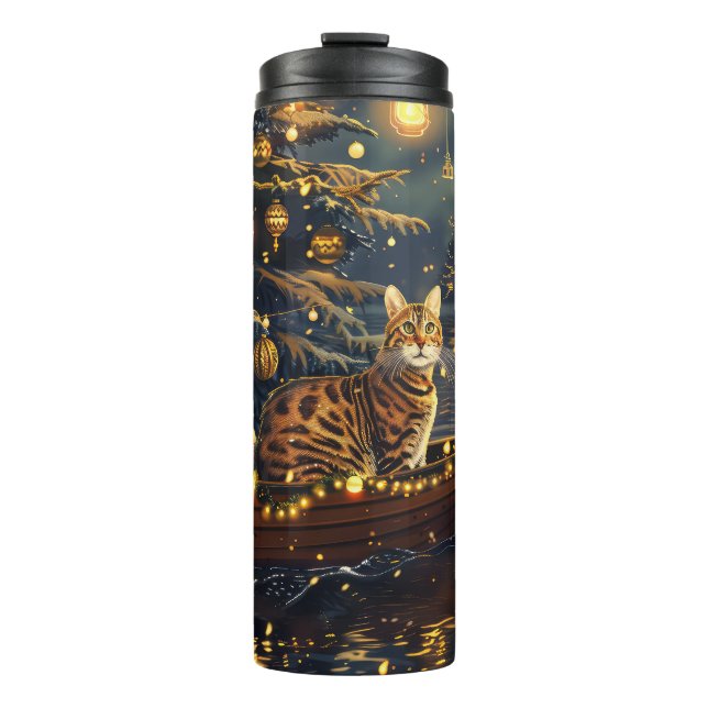 Bengalische Weihnachtsreise Thermosbecher (Vorderseite)