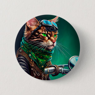 Bengalischer Cat Drike St. Patrick's Day Button