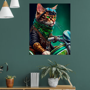 Bengalischer Cat Drike St. Patrick's Day Poster