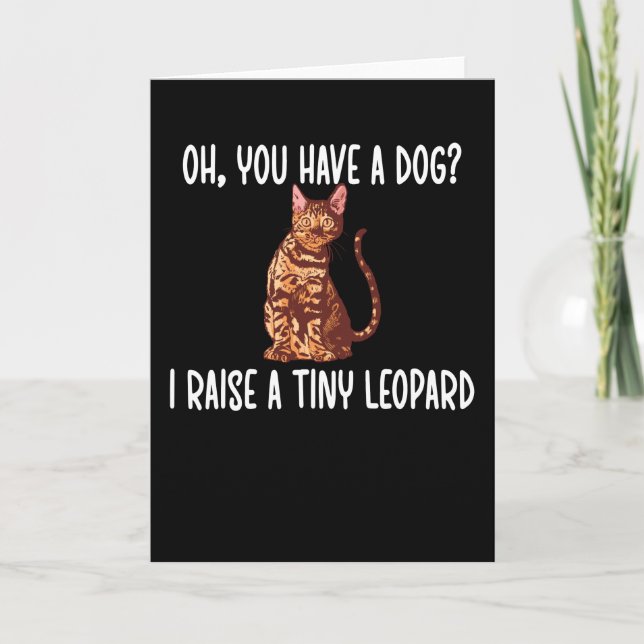 Bengalischer Cat Lover Geschenke Katzenbesitzer Ro Karte (Vorderseite)