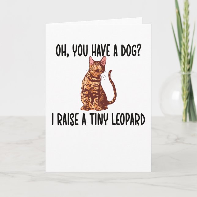 Bengalischer Cat Lover Geschenke Katzenbesitzer Ro Karte (Vorderseite)