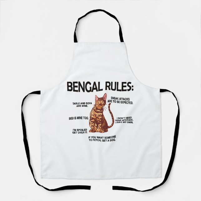 Bengalischer Cat Lover Geschenke Katzenbesitzer Ro Schürze (Vorderseite)