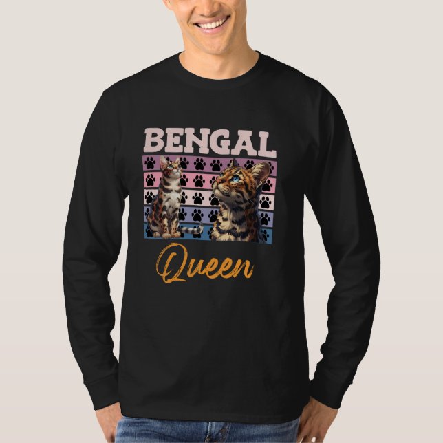 Bengalischer Katzenbesitzer BENGALISCHE QUEEN Beng T-Shirt (Vorderseite)