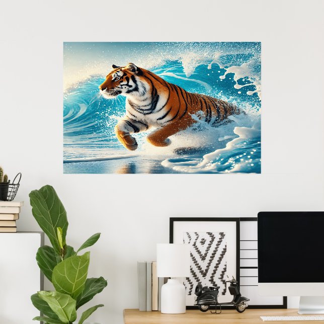 Bengalischer Splash: Ocean Power Poster (Heimbüro)