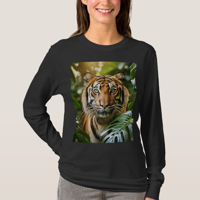BENGALISCHER TIGER BLACK-T - SHIRT (Vorderseite)