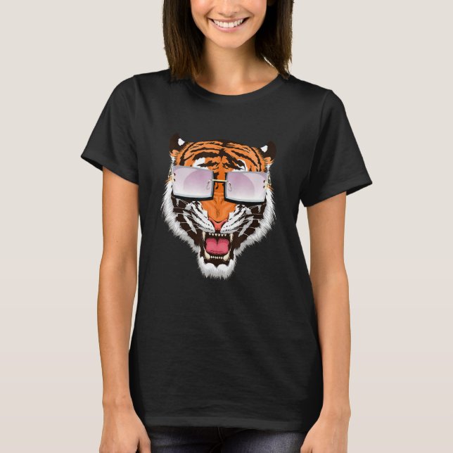 Bengalischer Tiger mit Sonnenbrille, Liebe Bengali T-Shirt (Vorderseite)