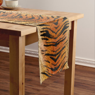 Bengalischer Tiger-Tier-Pelz Kurzer Tischläufer