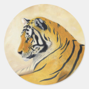 Bengalischer Tigeraufkleber Runder Aufkleber
