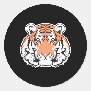 bengalischer Tigerkopf Runder Aufkleber
