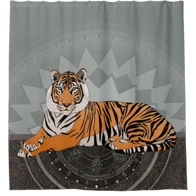 bengalischer Tigermandalie Duschvorhang (Vorderseite)