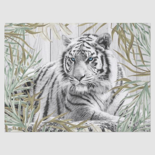 Bengalischer Tropenpalmendekoupage Seidenpapier (Vorderseite)