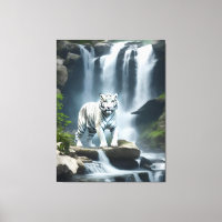 Bengalischer weißer Tiger in der Natur