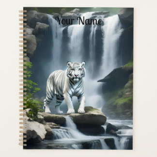 Bengalischer weißer Tiger in der Natur Planer