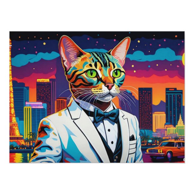BENGALISCHES CAT-VEGAS-NACHTLEBEN 5 POSTER (Vorderseite)