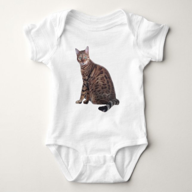 Bengalisches Katzen-Kleid Baby Strampler (Vorderseite)