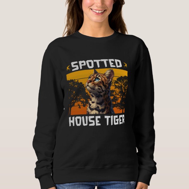 Bengalisches KatzenGEPUNKTETES HAUS TIGER Funny Be Sweatshirt (Vorderseite)
