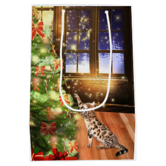Bengalisches Kittykatze Weihnachten Mittlere Geschenktüte