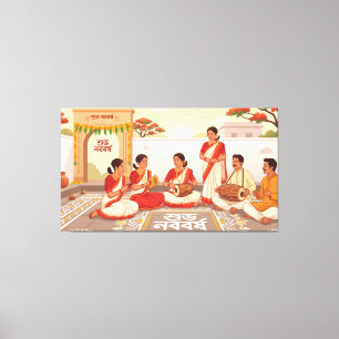 Bengalisches Neujahr Leinwanddruck