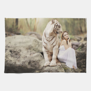 Bengalisches Tiger und Lady Geschirrtuch