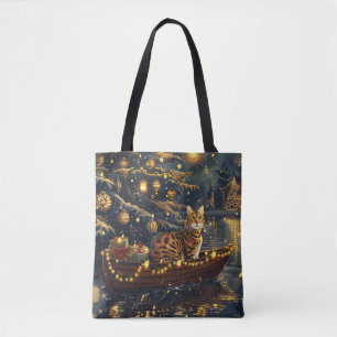 Bengalkatze Weihnachtsfestliche Reise Tasche