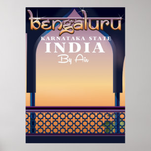 Bengaluru, Inde poster voyage