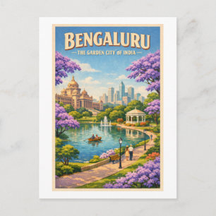 Bengaluru, Indien, in einer klassischen Retro-Reis Postkarte