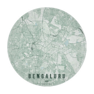 Bengaluru Indien Stadtplan Minimales Design Schneidebrett