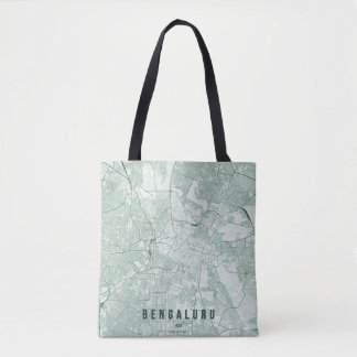 Bengaluru Indien Stadtplan Minimalistisches Design Tasche