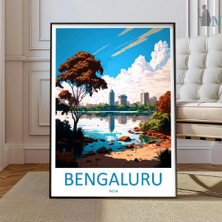 Bengaluru-Reise-Druck-Wandkunst Bengaluru-Wanddeko Poster