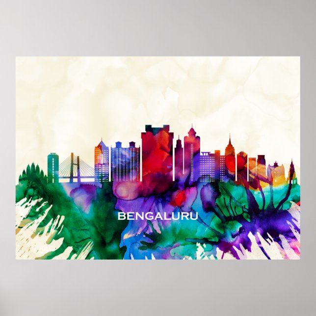 Bengaluru Skyline Poster (Vorne)