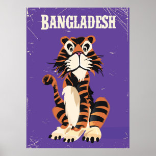 Bengladesh Vintage, affiche de voyage