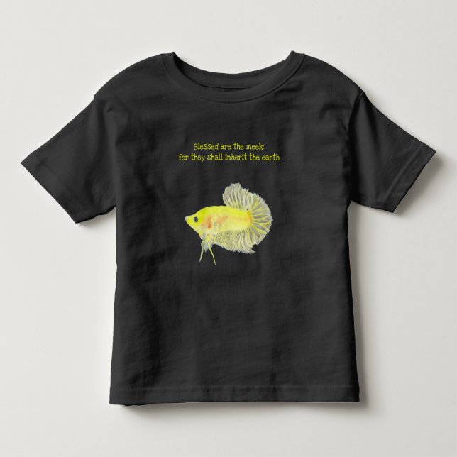 Béni sont le Meek Fish Toddler T-shirt (Devant)