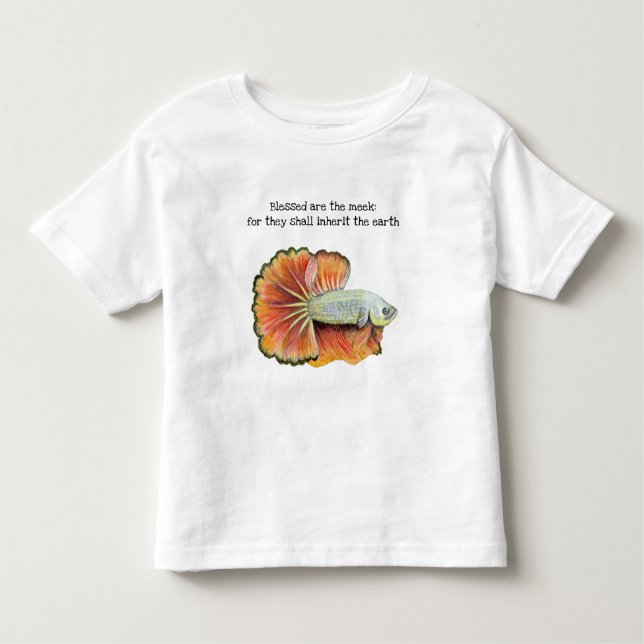 Béni sont le Meek Fish Toddler T-shirt (Devant)