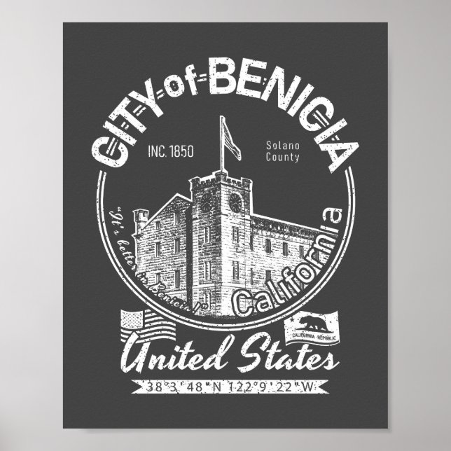 BENICIA KALIFORNIEN - BENICIA ARSENAL CLOCKTOWER POSTER (Vorne)