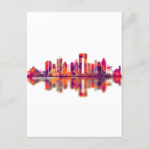 Benidorm Spain Feiertagspostkarte
