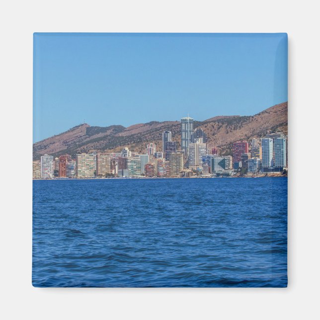 Benidorm, Spanien Meer und Stadt Magnet (Vorne)