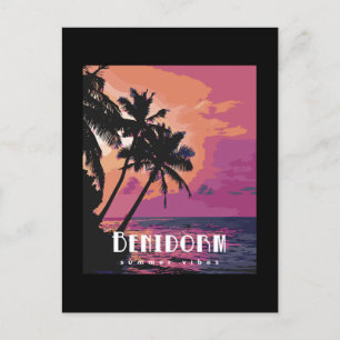 Benidorm Spanien Summer Vibes Beach Postkarte