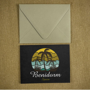 Benidorm Spanien Vintage Sommerurlaub Postkarte