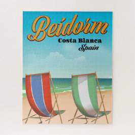 Benidorm-Strand-Reiseplakat