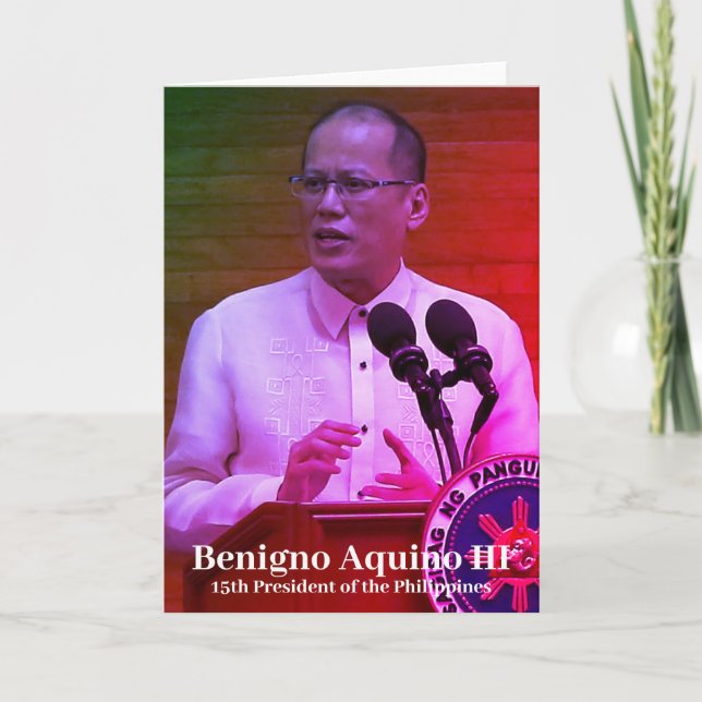Benigno Aquino III, 15. Präsident der Philippinen Karte (Vorderseite)