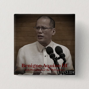 Benigno PNoy Aquino III 15. Präsident Philippinen Button
