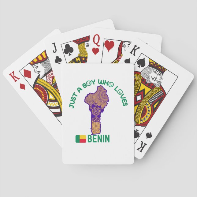 Benin-afrikanisches Land Spielkarten (Rückseite)