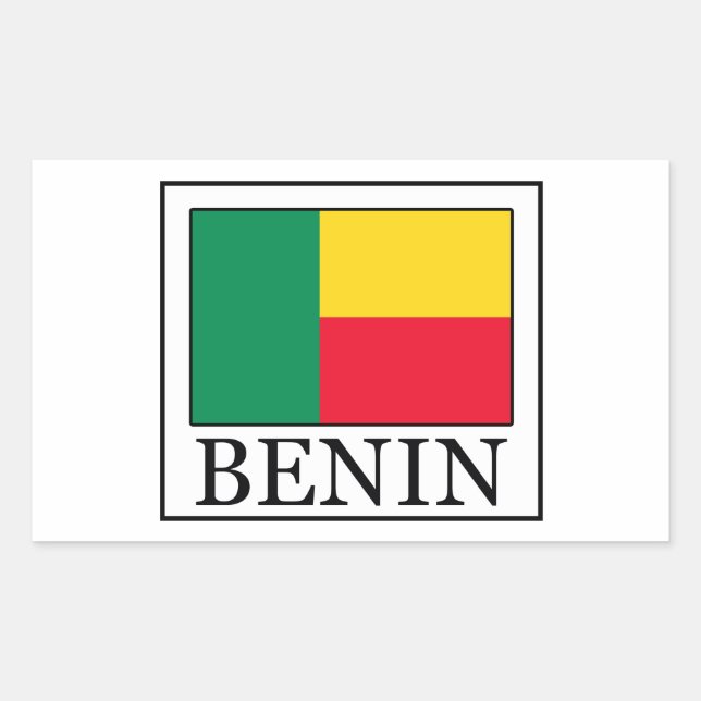 Benin-Aufkleber Rechteckiger Aufkleber (Vorderseite)