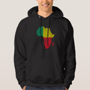 Benin Flag Africa Kontinent Silhouette Gift for Be Hoodie