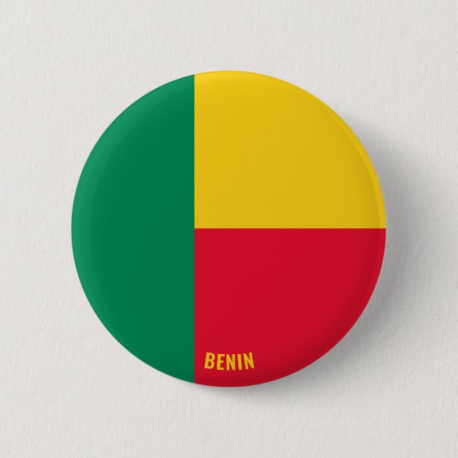 Benin Flag Charming Patriotic Button (Vorderseite)