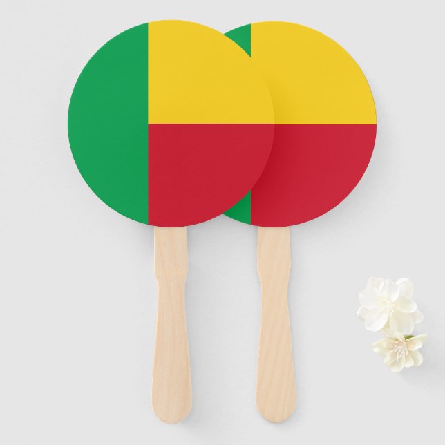 Benin flag fächer (Vorne und Hinten)