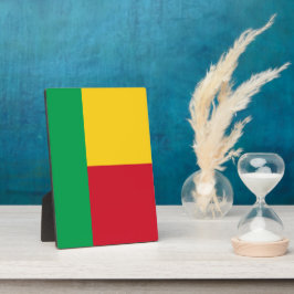 Benin flag fotoplatte