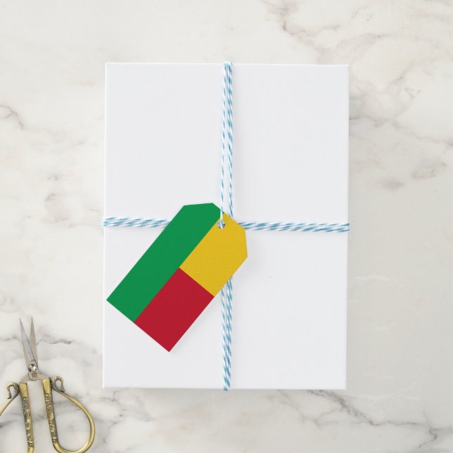 Benin flag geschenkanhänger (Mit Garn)