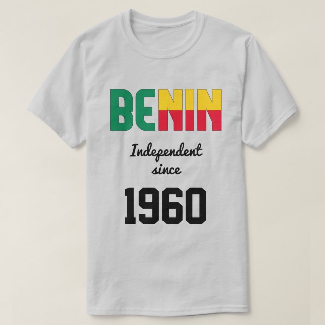 Benin Flag Independence Celebration T - Shirt (Design vorne)