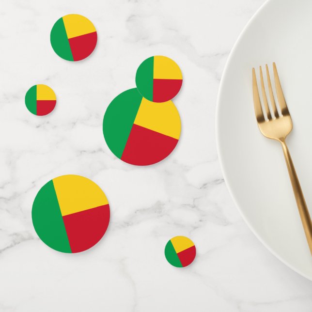 Benin flag konfetti (Gruppe)